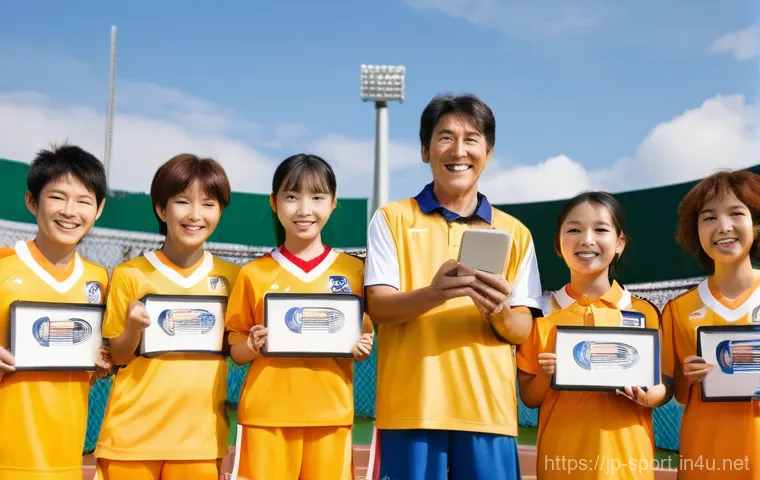 생활체육지도사 민원 처리 사례 - **Prompt:** A diverse group of young Japanese athletes, boys and girls aged 10-14, dressed in comple...