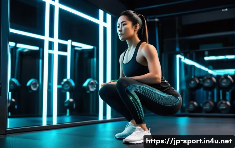 생활체육지도사와 최신 운동 트렌드 - **AI-Powered Smart Training**
    A determined Japanese woman in her late 30s, dressed in sleek, mod...