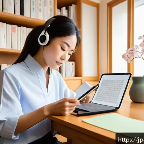 생활체육지도사 자기계발 플랜 - A modern Japanese lifestyle coach, dressed in professional casual attire with subtle Japanese patter...