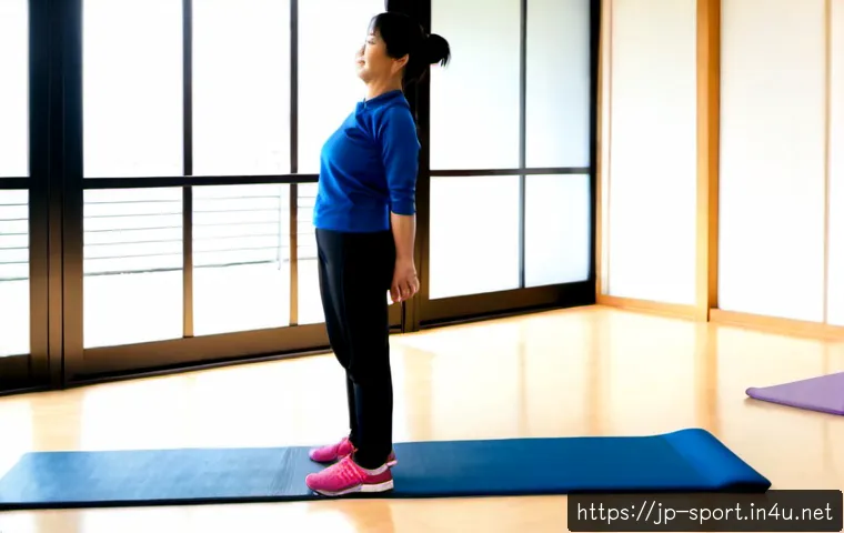 생활체육지도사와 건강 관리 방법 - Photorealistic Japanese community sports instructor guiding an active middle-aged woman through gent...